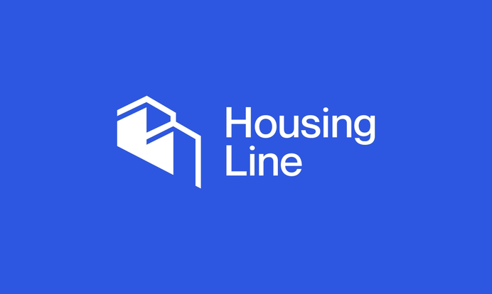 Housing Line logo and landing page design