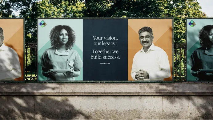 PME Indy branding and billboard