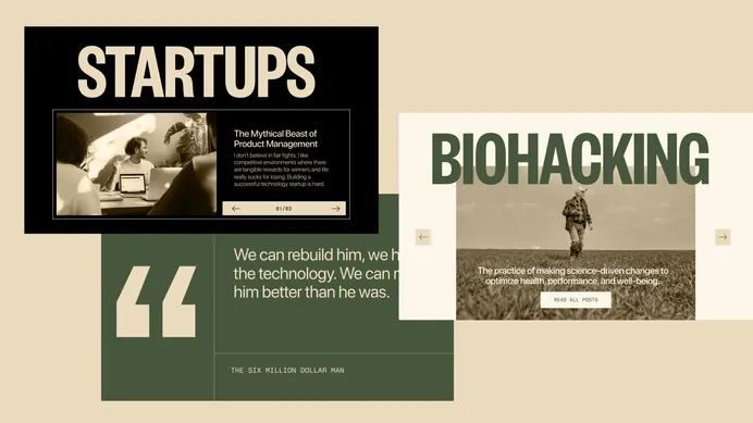 Startups & Hand Grenades website